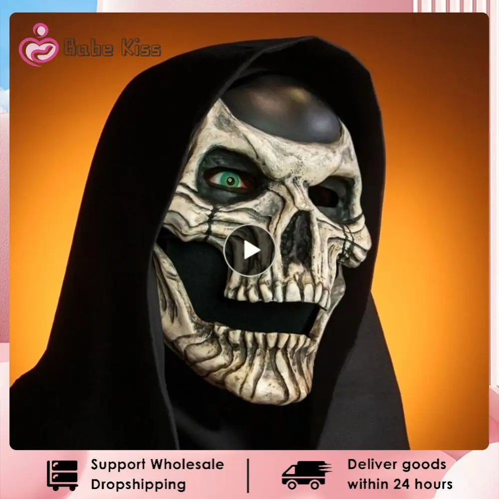 

Реалистичные Маски унисекс, жуткая, прочная, для косплея с подвижными челюстями, фотомаска 30 х2, 4 см, высококачественный латекс