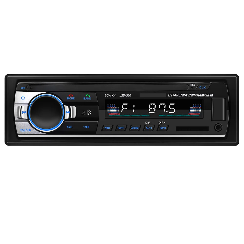 

JSD 520 длинный Универсальный Автомобильный MP3-плеер Bluetooth громкая связь высокомощное стерео радио