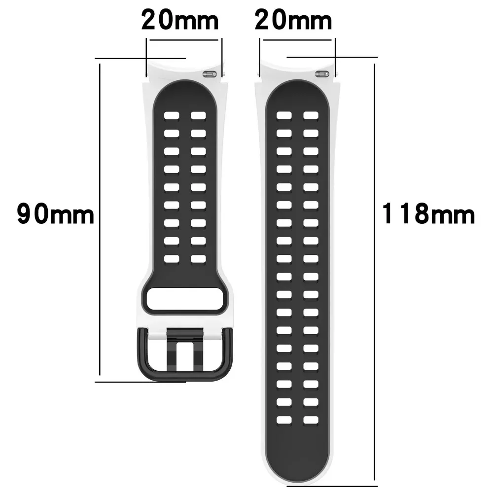 Dual-Color Silicone Watchband Strap - Versatile and Stylish Accessory