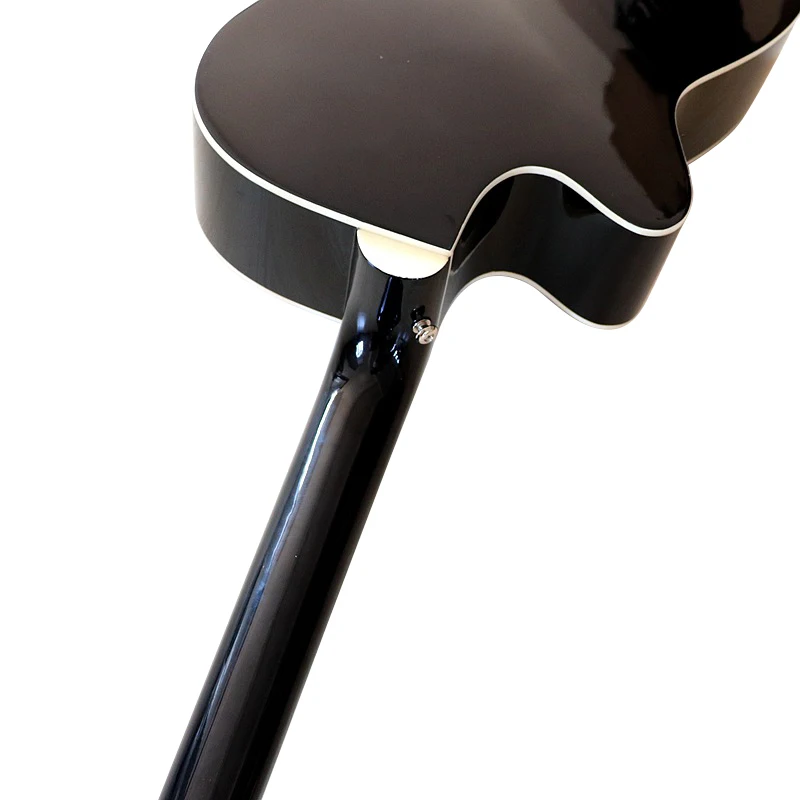 Acoustic Electric Bass Guitar 4 String High Gloss 43 Inch Natural Color Black Color Cutaway Guitar with EQ acoustic electric guitar,acoustic guitar,electric bass guitar