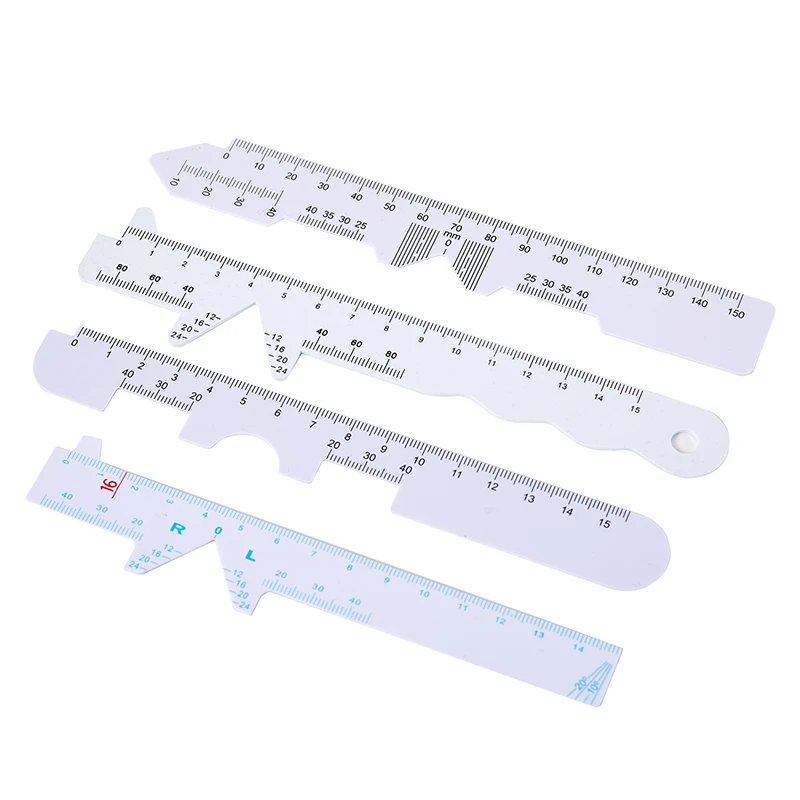1/4pcs PD Ruler Measure Optical Vernier PD Ruler Pupil Distance Meter Eye Ophthalmic Tool Eye Occluder for Vision Test Care eye occluder tool