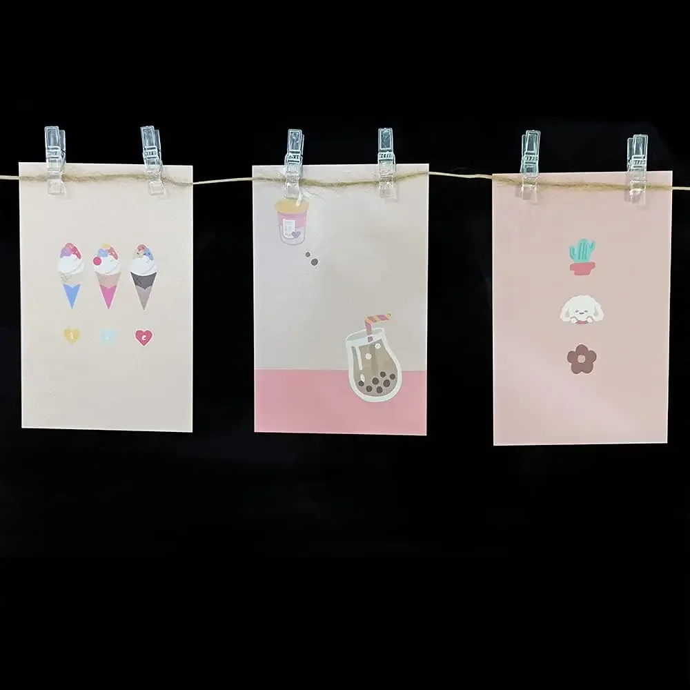 Transparent Mini Photo Clips 50/100PCS Plastic Spring Hanging Clip Pegs DIY Wedding Birthday Party Wall Decoration Photo Clamps photo clips