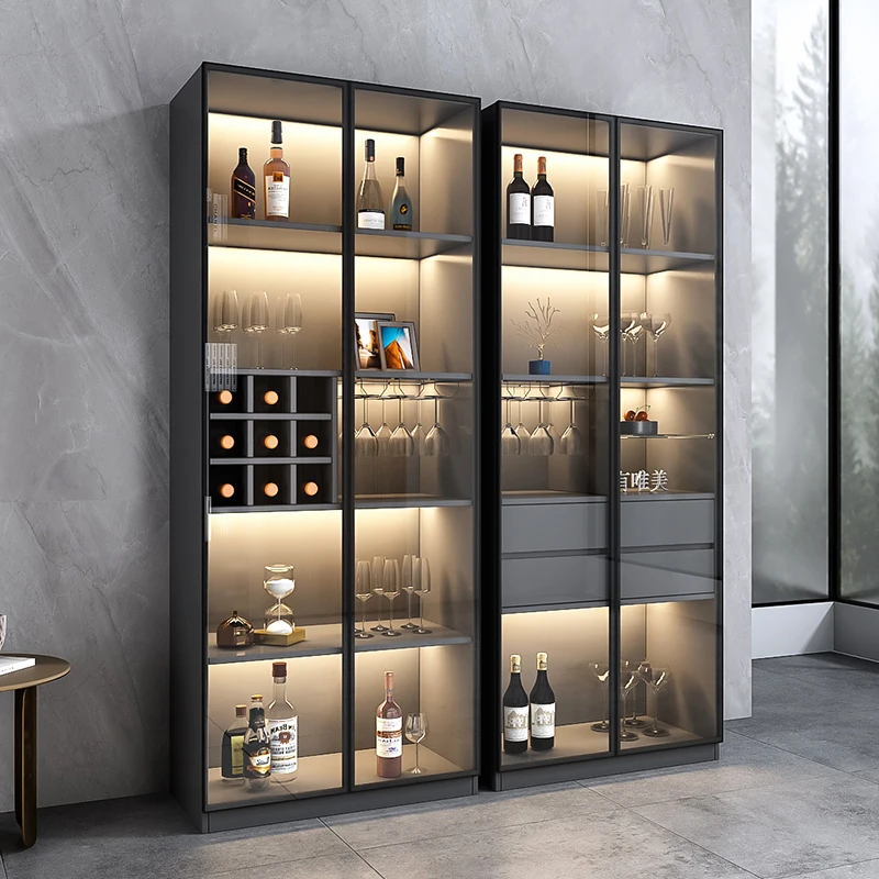 Glass Display Wine Cabinets Living Room Luxury Storage Modern Wine Cabinets Simplicity Home Estante Vinos Sideboards Qf50Jg