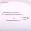 85mm Long Earwire 18K Gold Plating Brass Thin Chain Ear Thread with Open Jump Ring,Women Drop Dangle Earrings Findings Wholesale 4