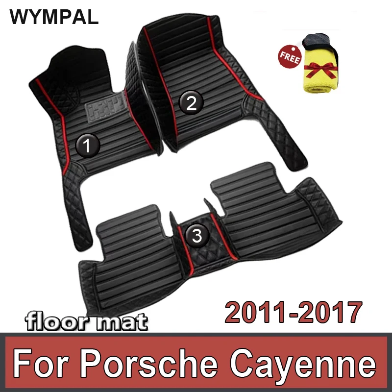 

Car floor mats for Porsche for Cayenne 2011 2012 2013 2014 2015 2016 2017 Custom auto foot Pads automobile interior accessories