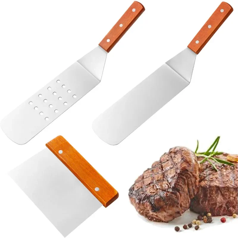Stainless Steel Spatula Scraper Kitchen Grill Scraper