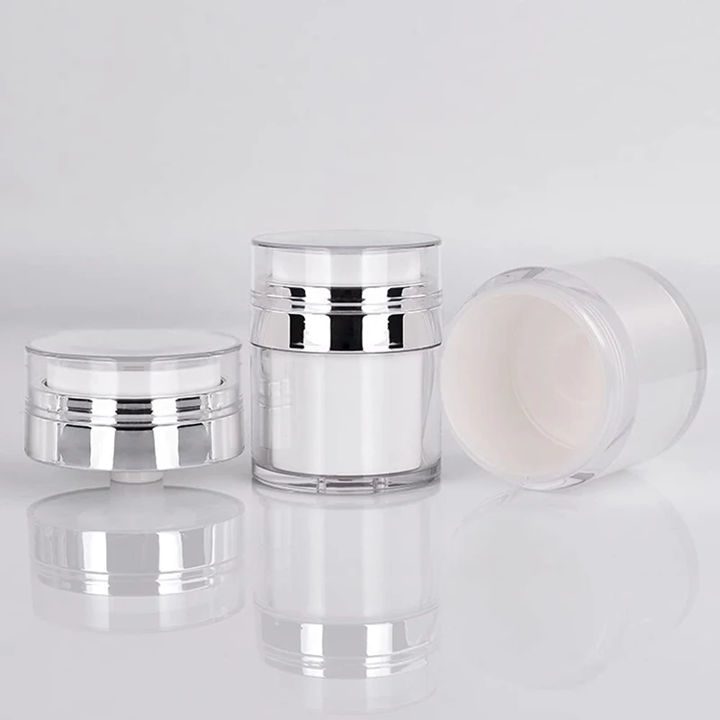 30ml Airless Pump Jar Empty Acrylic Cream Bottle Refillable Cosmetic Easy To Use Container Portable Travel Makeup Tool 3