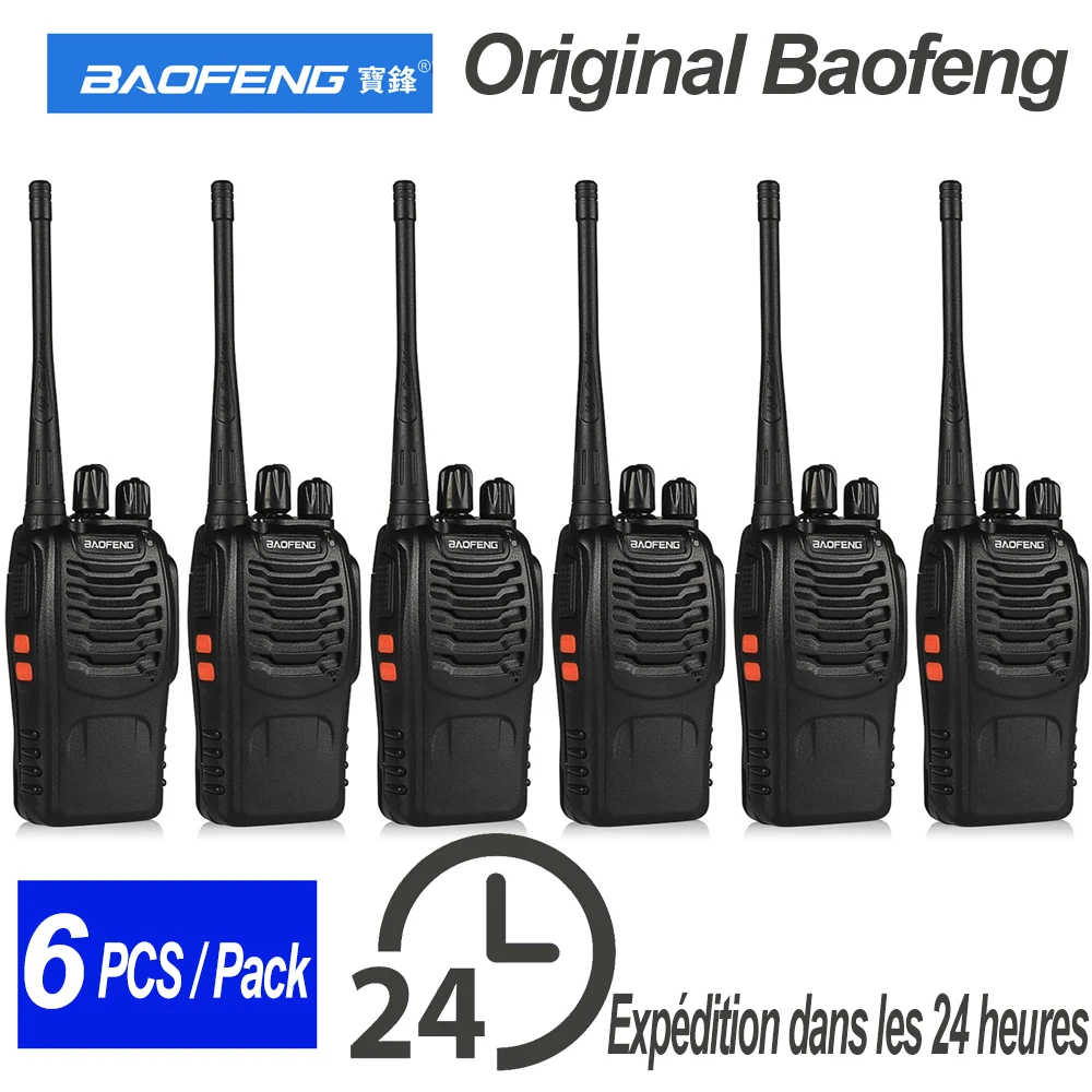 6PCS Baofeng BF-888S Walkie Talkie 888s UHF 5W 400-470MHz BF888s BF 888S  H777 Long Range Two Way Radio For hunting hotel AliExpress