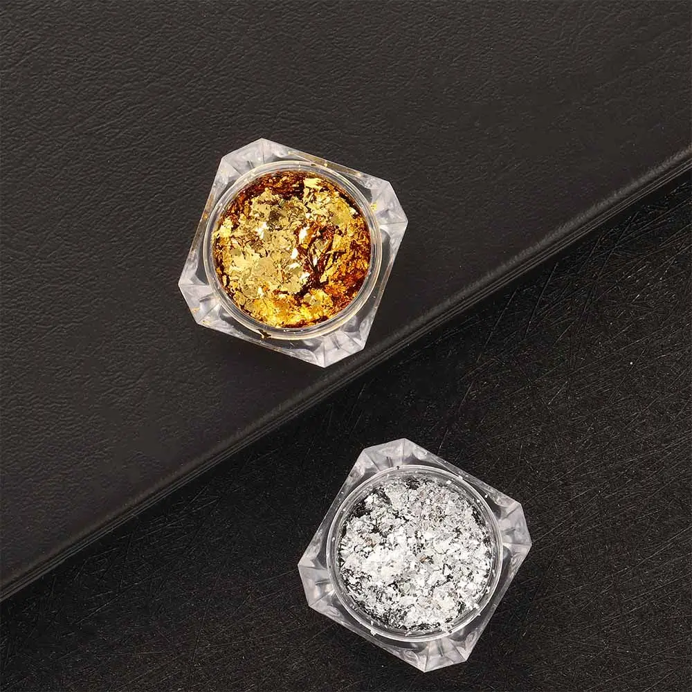 Glitter Chameleon Sequins Gold Silver Nail Decor Manicure Foil Nail Glitter Art Tools Powder