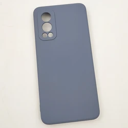 Luxury Squar Liquid Silicone Phone Case with Full Camera Protection for OnePlus Nord 2 (Grey)