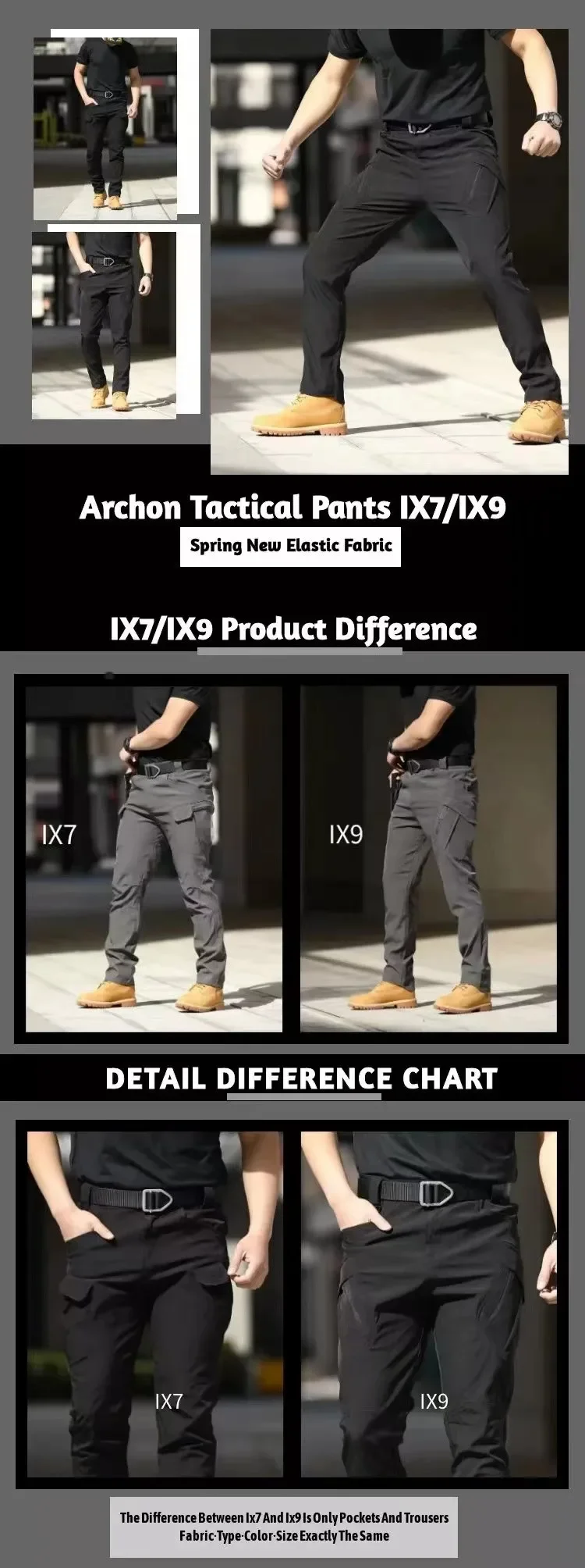 Description Picture 3 of itemCity Tactical Cargo Pants Classic Outdoor Hiking Trekking Army Tactical Joggers Pant Camouflage Military Multi Pocket Trousers