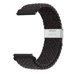 Braided Solo Loop Bracelet for Smartwatches - Adjustable 20mm/22mm Strap (Black Unity)