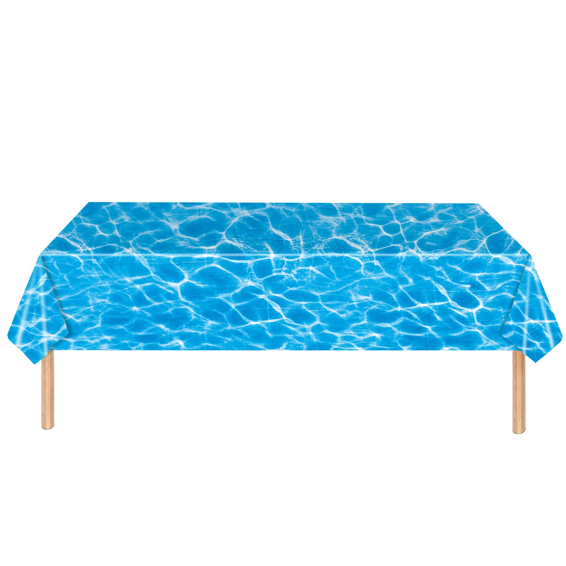 

Ocean Waves Plastic Tablecloth 54 x 108 Inch Ocean Party Table Cover Water Print Table Cover Ocean Under The Sea Tablecloth Blue