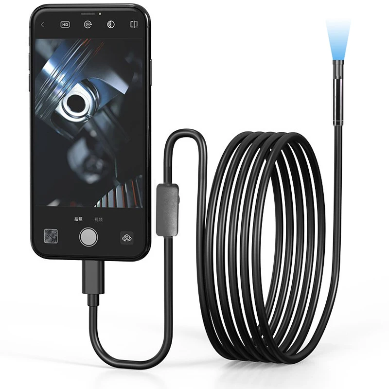 Endoscope Inspection Camera 1PC 7MM USB Borescope Waterproof For Cars Android Phone PC Snake Camera