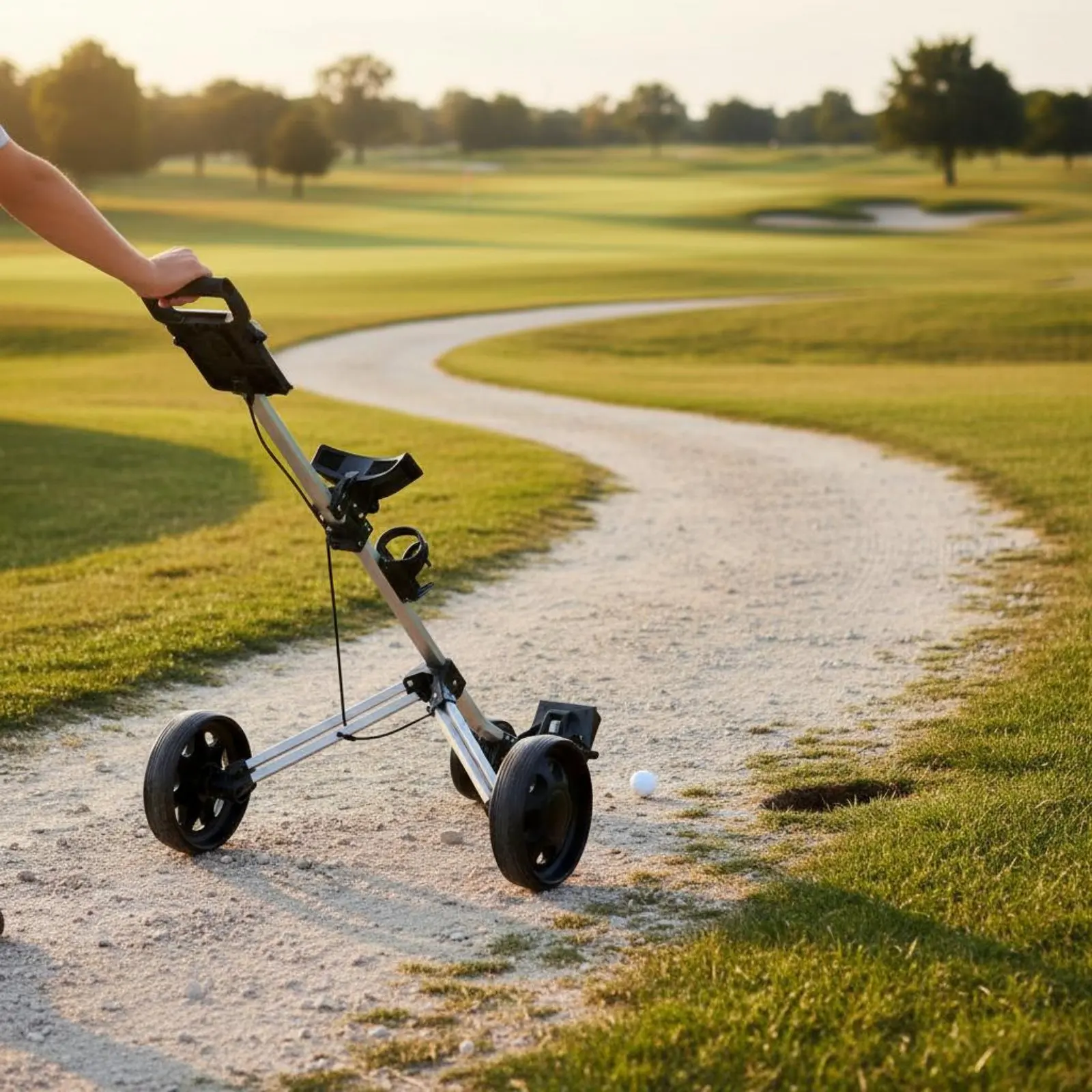2륜 스포츠 푸시 카트 물병 홀더 접이식 스포츠 풀 카트 공간 절약형 보관함 초보자를 위한 견고한 프레임