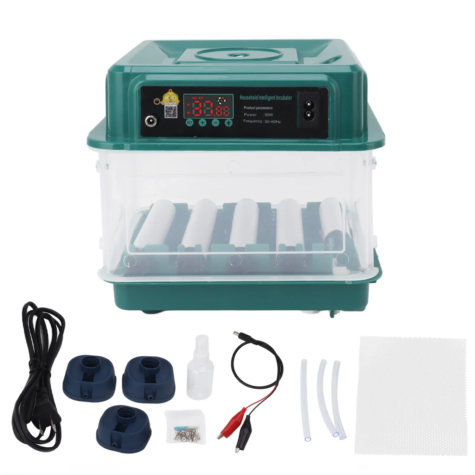

Automatic Egg Turner Egg Incubators Dual Power Supply Multi Purpose Adjustable Tray Moisturizing for Indoor for Chicken