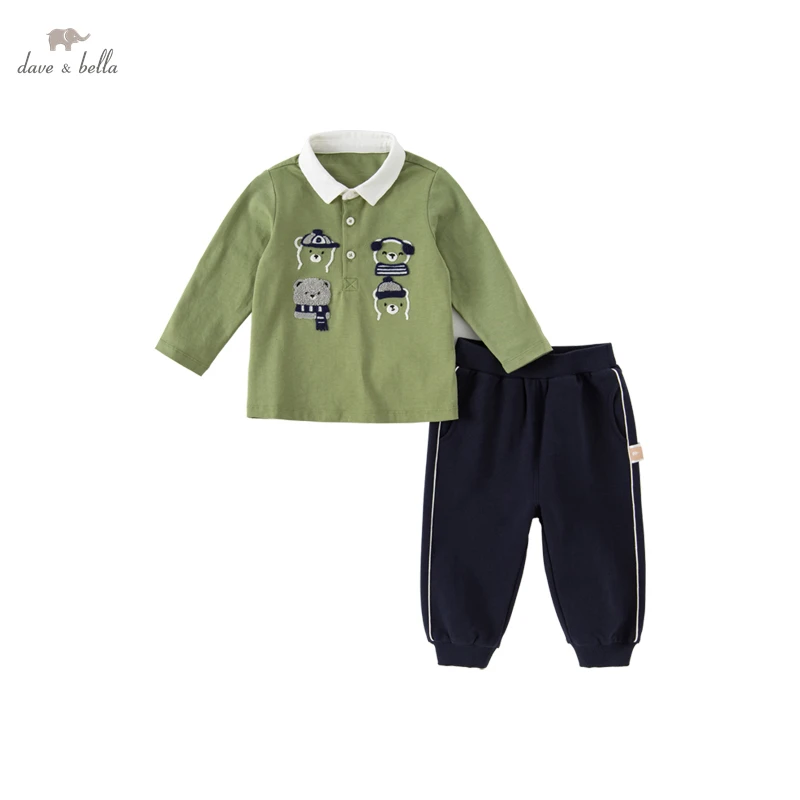 Dave Bella Kid Boy Set Di Abbigliamento Primavera Set Di Abbigliamento Per Bambini Polo + Pantaloni Set Sportivi Ragazzi Tuta Db3223705