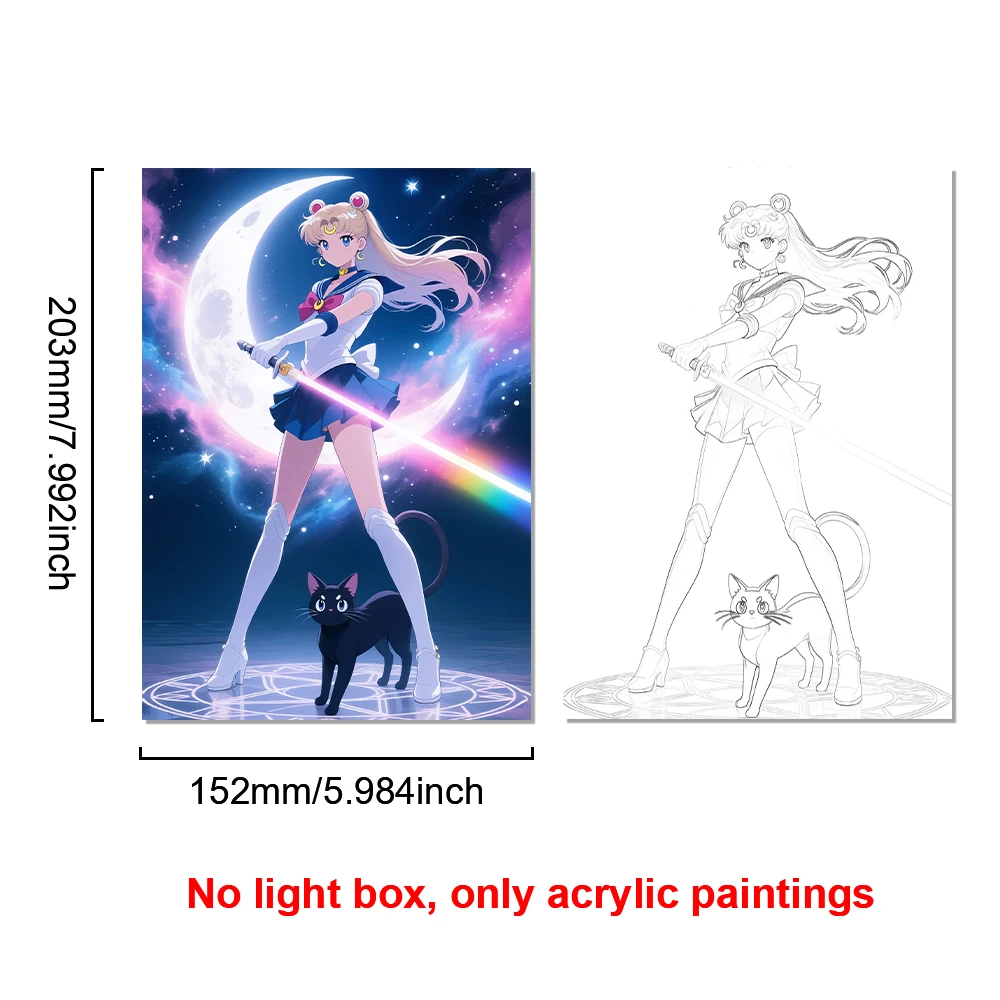 Sailor Moon LED Character Lights - Jupiter, Venus, and Usagi Bedroom & Study Decor Collection