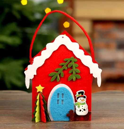 Handmade Felt Kids Felt Christmas Treat Bags Christmas for Children Holiday