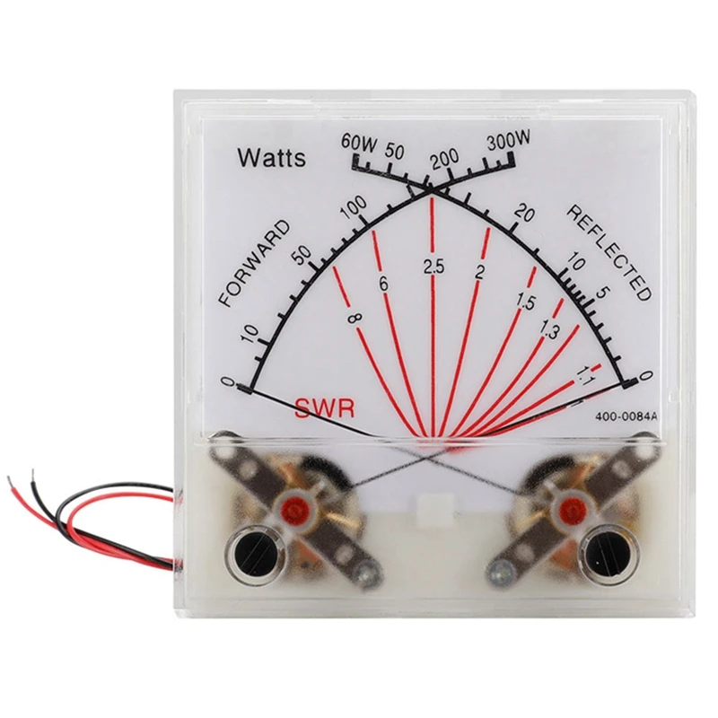 

1 Piece Power Meter Transmitter VU Meter Head Radio Station With Backlight PMMA Cover SWR Black Forward 300W Reflected 60W