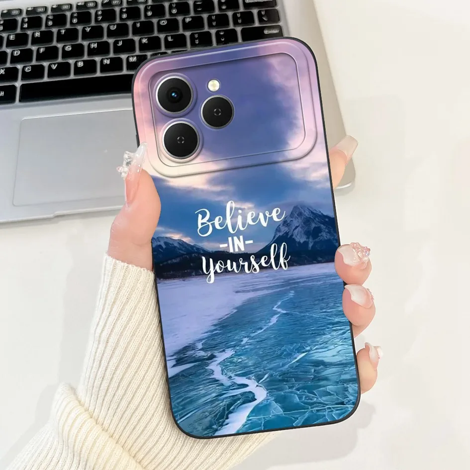 Tecno Spark 40 Cartoon Space Silicone Phone Case with Camera Protection