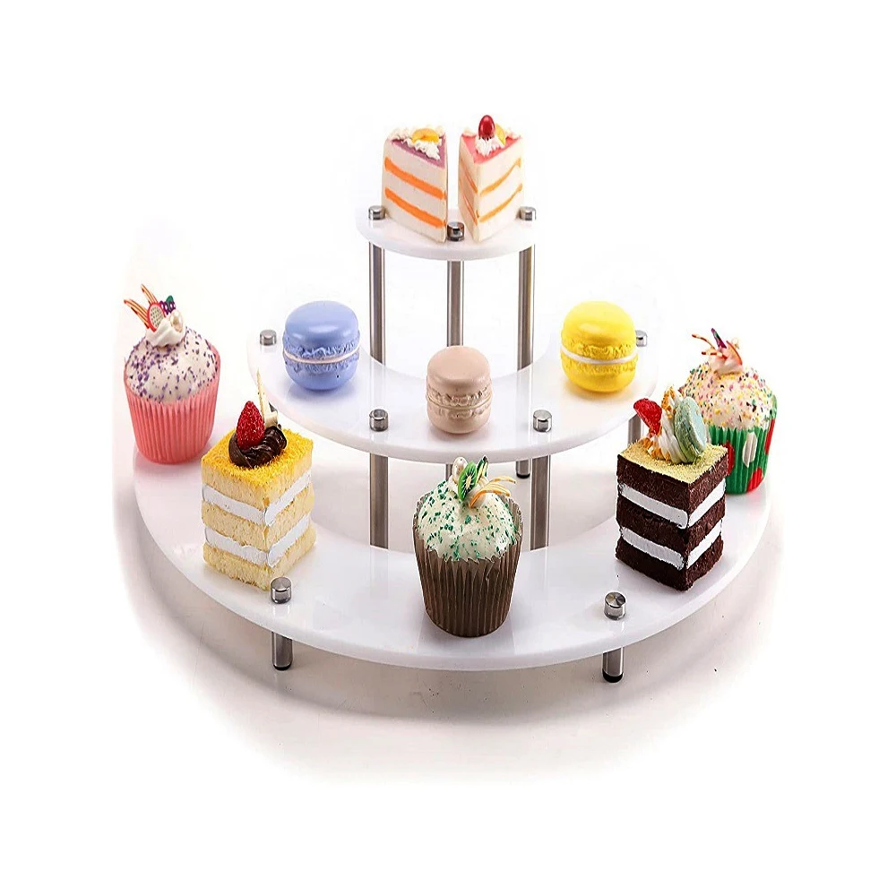 3 Tier Acrylic Semicirclecake Cake Stand Figure Stand Dessert Display Stand Wedding Birthday