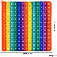 12x12 Multiplication Game Pop Toys, Math Learning Educational Toy Manipulatives for Kids Preschool Kindergarten Classroom, Push 2