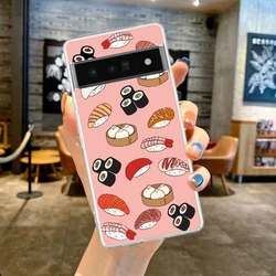 Cute Cartoon Sushi Soft Clear TPU Transparent Phone Case - Google Pixel 3a XL (B7)
