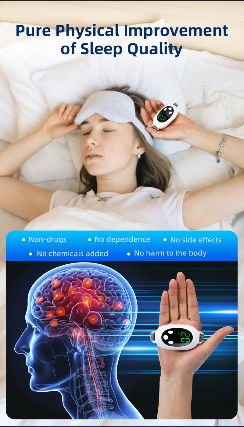 Description Picture 5 of itemSmart Sleep Aid Device Relaxation Treatment Insomnia Relieve Pulse Stimulation Sleep Device Night Anxiety Therapy Relaxatio