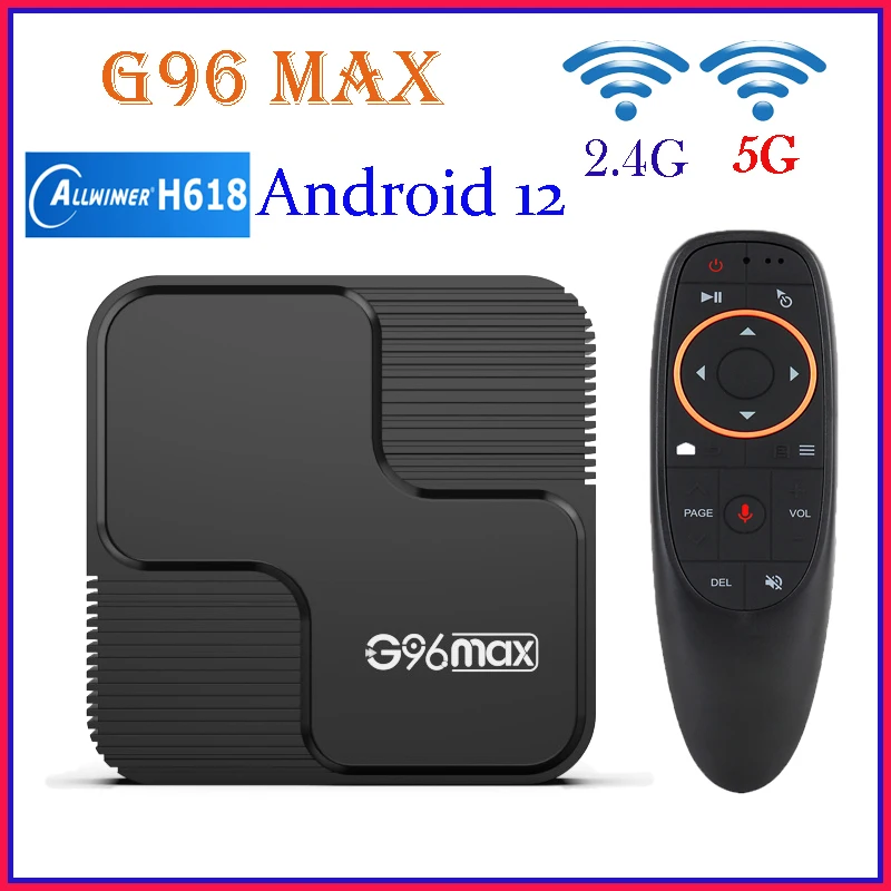 BLKJ G96 MAX TV Box Android 12 Allwinner H618 Chip 6K 2.4G&5Ghz WiFi Support AV1 Set Top Box Smart Media Player TVBOX 4GB 64GB z1 atv tv box android 10 allwinner h313 support 4k av1 2 4