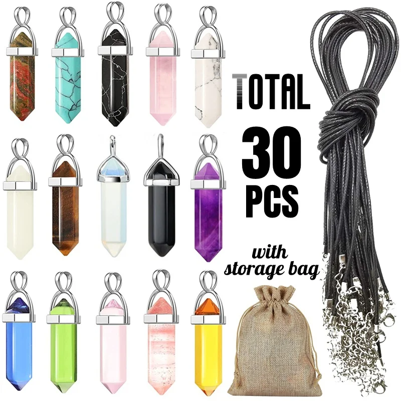 30PCS Multi Color Chakra Pendants 1