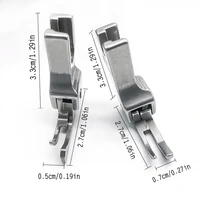 Machine à coudre informatisée à plat, pied à fermeture éclair 0.1, pied étroit haute-basse pression pour fermeture éclair et couture de poche 6