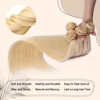 Extensions de cheveux humains blonds 613, lisses, non traités, grade 12A, cheveux vierges vietnamiens, 24, 26, 28, 30 pouces, 1/3/4 paquets pour femmes 5