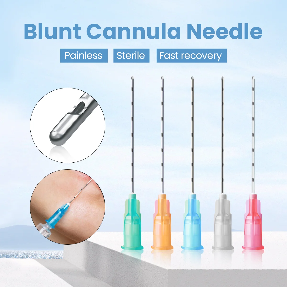 High Quality Sterile Packaged Micro Tip Blunt Cannula Flexible 18G 100MM 22G 50MM 21G 70MM 25G Disposable Blunt Microcannula
