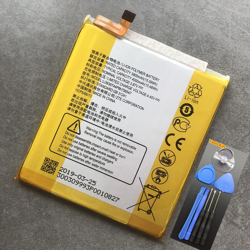 Новый аккумулятор li39t44p8h756547 4000 мАч для телефона ZTE A2019 Pro AXON 9 Pro A2020 A2020N2 Axon 10 Pro 5G Axon 11 SE 9000N V2020