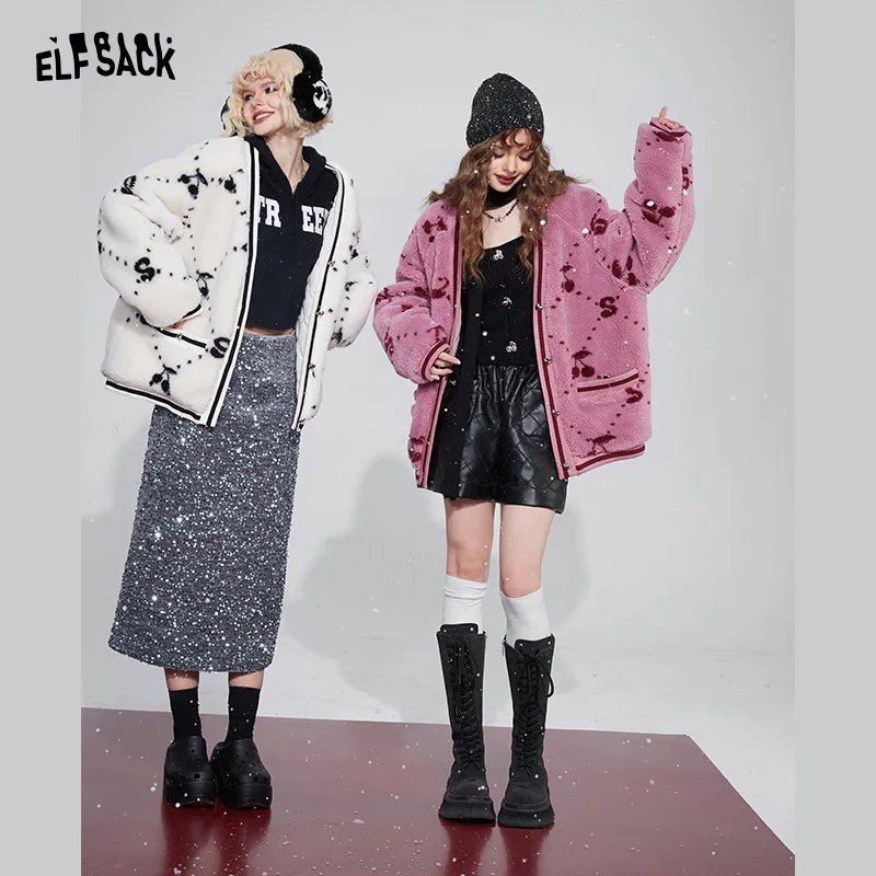 ELFSACK PU Black High Waist Shorts Woman 2023 Winter New Korean Fashion Bottoms