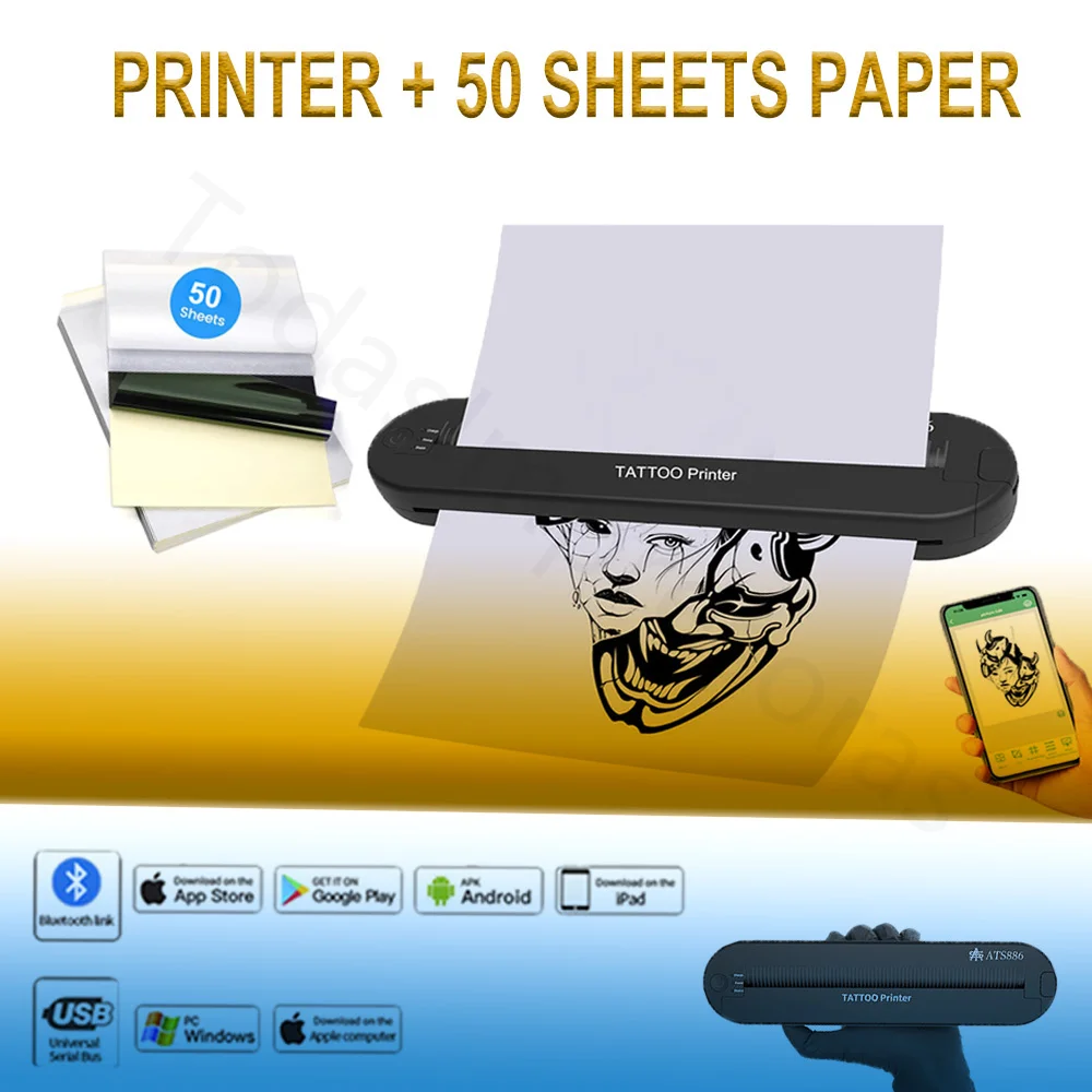 All in one Inkless A4 Paper Thermal PDF & Photo Printer Portable Multifunctional Clear Transfer With Android Ios and iPhone
