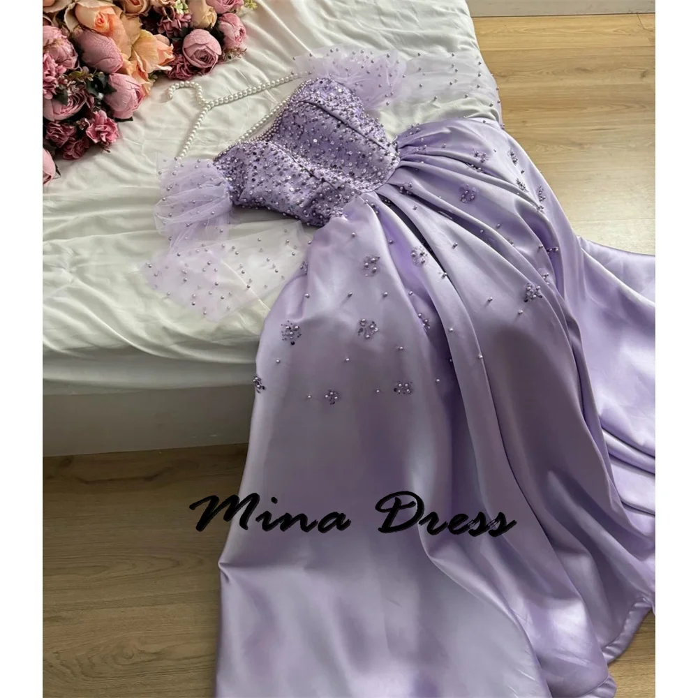 Mina Customized Women's Long Evening Gown Simple and Elegant Formal Dress Es Saudi Arabia Dubai Elegant Party Dresses 2024 Prom 2
