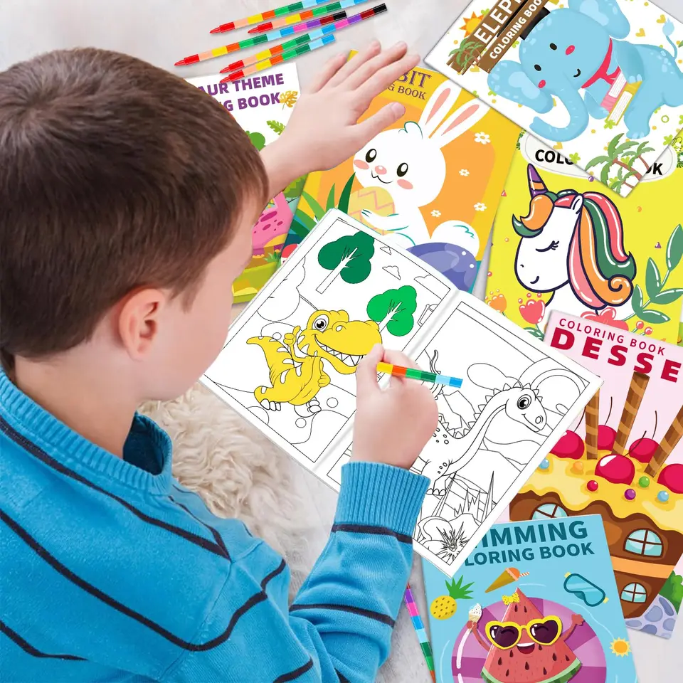 20 Pack Kids Coloring Books and Crayons Set