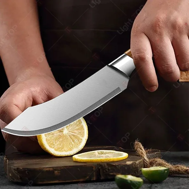 Coltello da cucina Coltello da chef per maiali Coltello multiuso per mannaia Coltello da macellaio Coltelli da cucina e accessori in acciaio inossidabile 3
