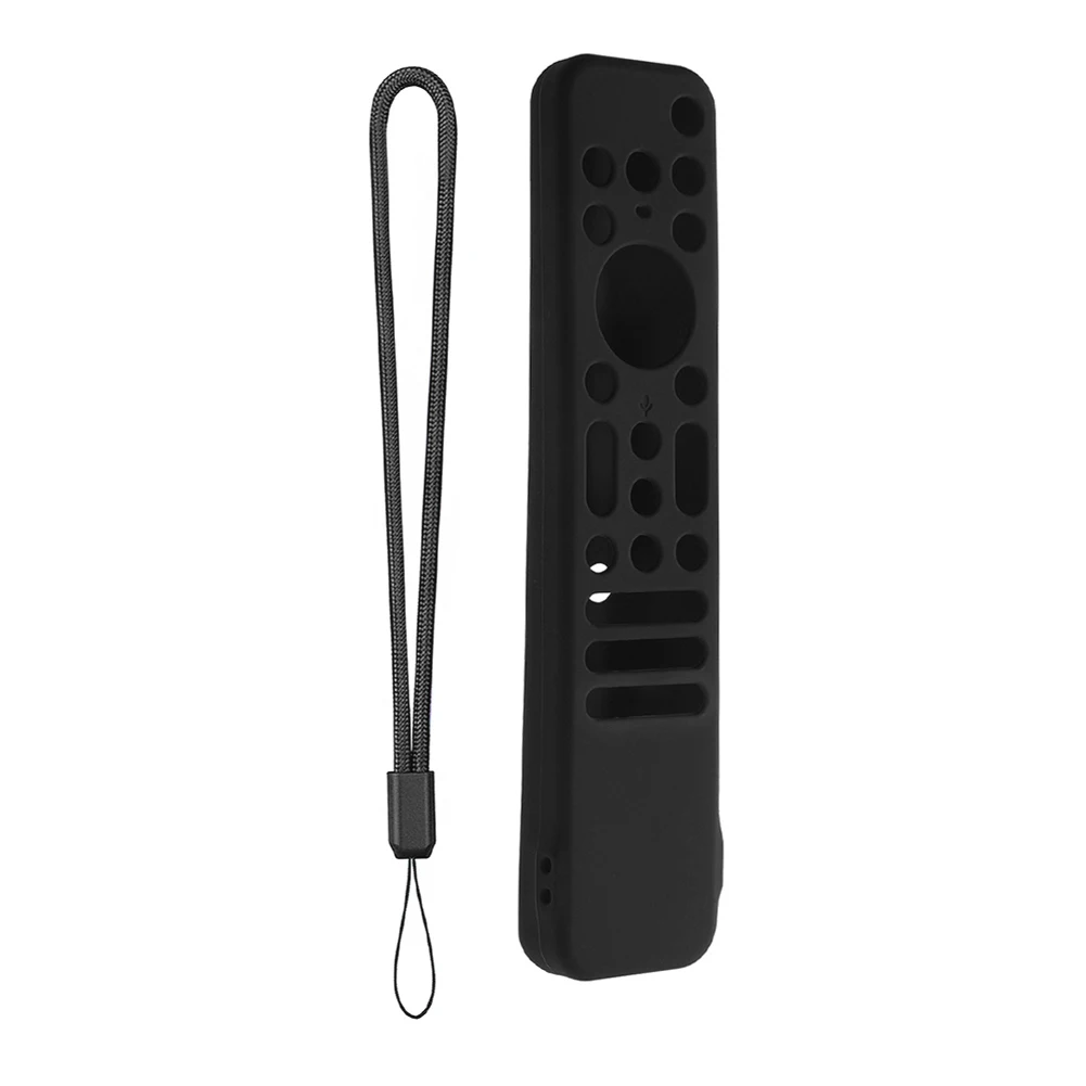 Silicone Remote Control Cover Protector Anti-slip Protective Case with Lanyard Shockproof for SONY RMF-TX810U TX811U TX910U
