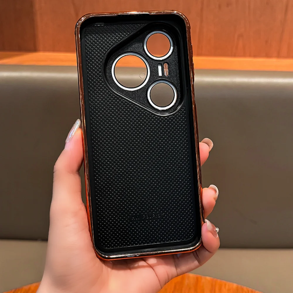 Gradient Color Breathable Shockproof Rainbow Phone Case with Plating Finish