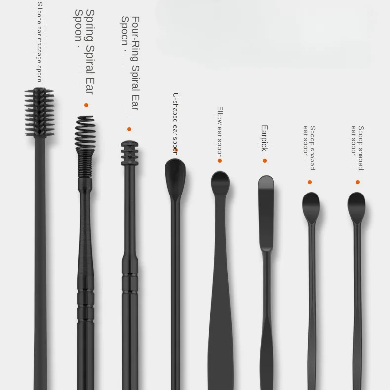 Ear Picking Tools Set Professional Ear Picking Tools High-End Luminous Ear Pulling God Push-Pull Bucket Set 5