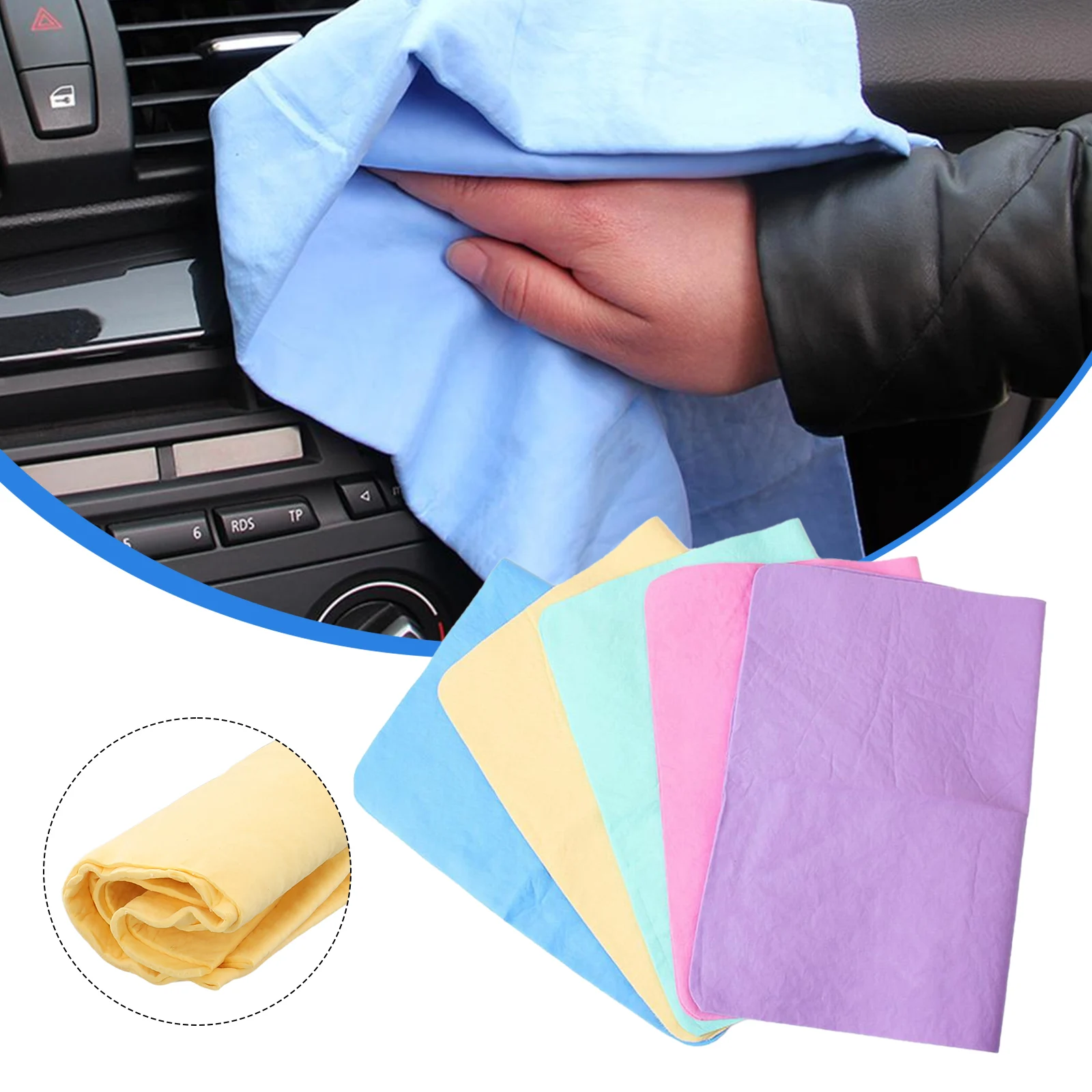 

High Quality Clean Towel Quick Dry Towel 43cm*32cm Durable Multi-purpose 16.93inch*12.6 Inch Artificial Leather
