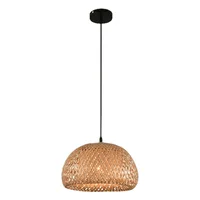 Bamboo Lantern Pendant Lamp Natural Rattan Wicker E27 LED Chandeliers Hand-Woven Lampshades Lighting Fixture Hanging Light 6