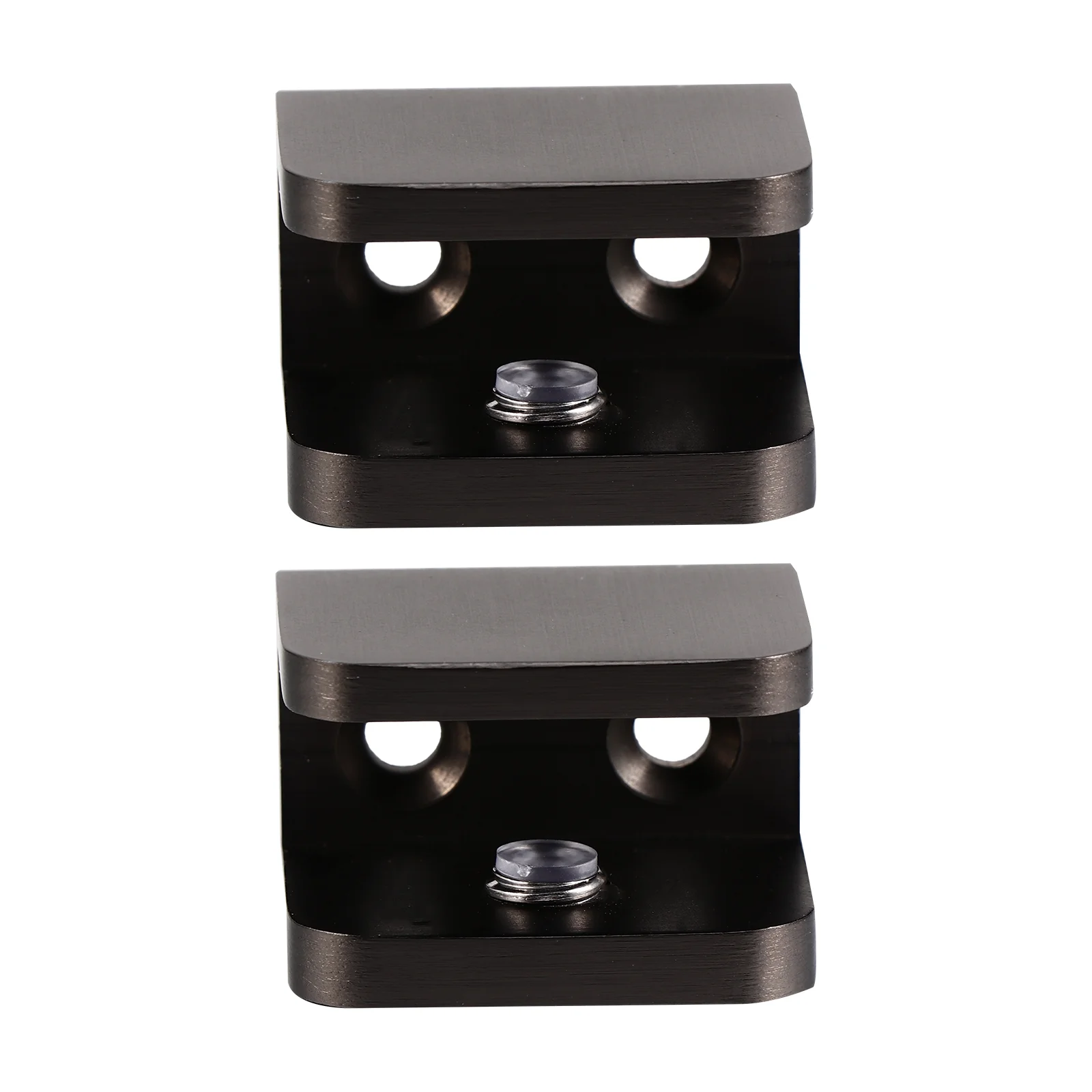 

2 Pcs Flat Back Glass Bracket Wall Mount Shelf Clamp Copper Glass Clip Clamp