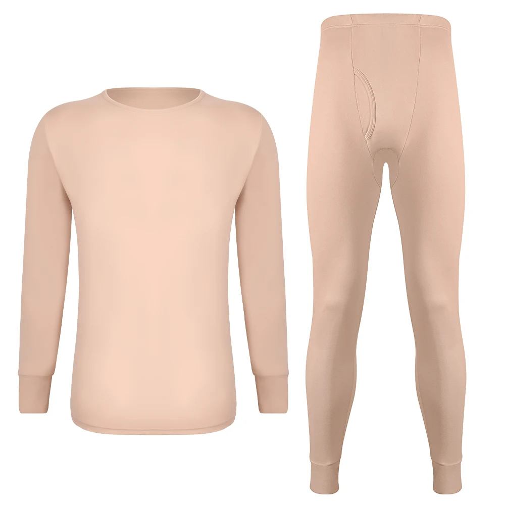 Ropa interior térmica Long Johns para hombre, conjunto de capa base con forro polar para clima frío, parte superior inferior, negro, azul, blanco