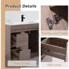 48 Inch Bathroom Vanity with Sink Combo Set, Undermount Rock Plate Basin W/Wood Cabinet, Soft Closing Cabinet Door & Drawers 5
