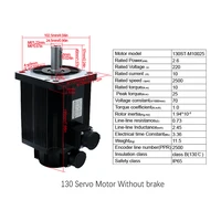 HLTNC 130ST M10025 10Nm 2.6kW 2500rpm 220V/380V AC Servo Motor with T3DF 15A T3A Engine Drive for CNC Engraver Milling Router - Image 2