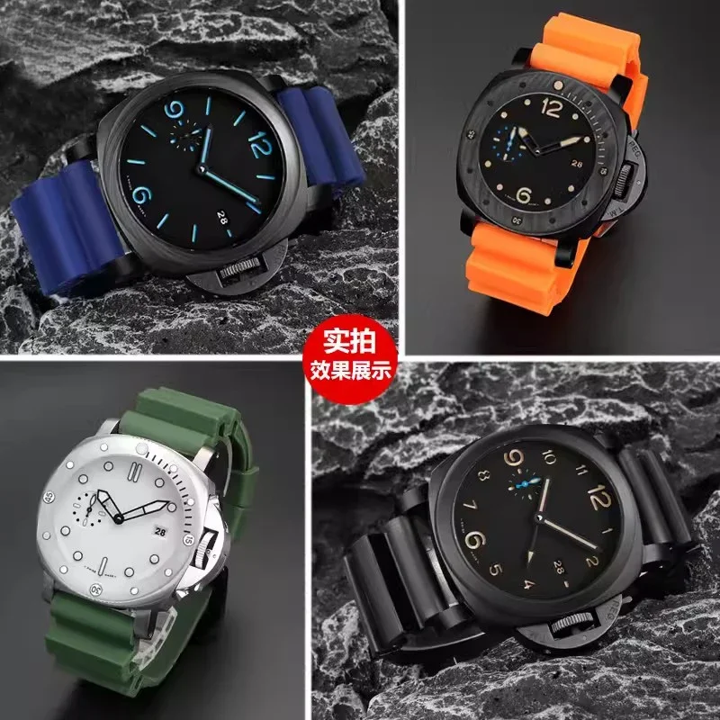 Premium-Grade Silicone Watch Strap - Durable Rubber Band, 22mm 24mm Options